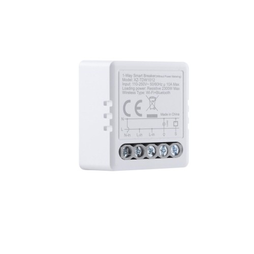 10A 1 Gang Wi-Fi Smart Relay Switch Wireless Controller Smart Breaker for Lighting（non-Metering)-Tuya APP