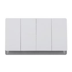 86*146 Type 4 Gang 1 Way/2 Way Wall Switch 10AX 250V~(PC Panel, 4 Colors)