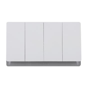 86*146 Type 4 Gang 1 Way/2 Way Wall Switch 10AX 250V~(PC Panel, 4 Colors)