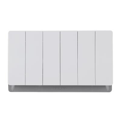 86*146 Type (3*6) 6 Gang 1 Way/2 Way Wall Switch 10AX 250V~(PC Panel, 4 Colors)