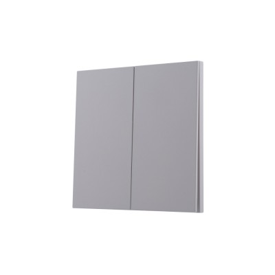 Ultra-thin Baby-skin Feeling 2 Gang 1 Way Wall Switch 16AX 250V~(PC Panel, 4 Colors)