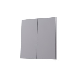Ultra-thin Baby-skin Feeling 2 Gang 1 Way Wall Switch 16AX 250V~(PC Panel, 4 Colors)
