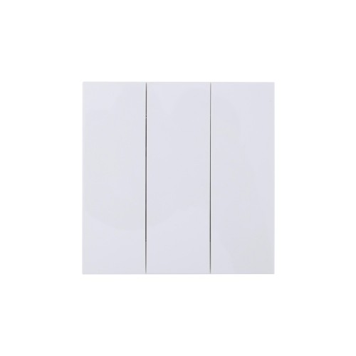 Ultra-thin Baby-skin Feeling 3 Gang 1 Way/2 Way Wall Switch 16AX 250V~(PC Panel, 4 Colors)
