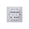 Ultra-thin Baby-skin Feeling 3 Gang 1 Way/2 Way Wall Switch 16AX 250V~(PC Panel, 4 Colors)