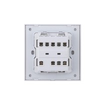 Ultra-thin Baby-skin Feeling 3 Gang 1 Way/2 Way Wall Switch 16AX 250V~(PC Panel, 4 Colors)