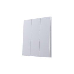Ultra-thin Baby-skin Feeling 3 Gang 1 Way/2 Way Wall Switch 16AX 250V~(PC Panel, 4 Colors)