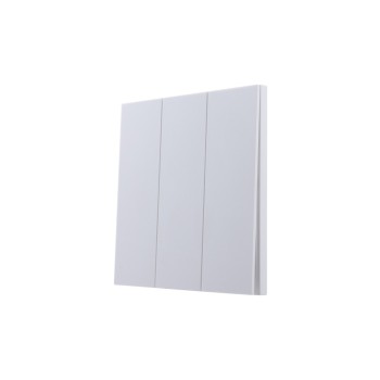 Ultra-thin Baby-skin Feeling 3 Gang 1 Way/2 Way Wall Switch 16AX 250V~(PC Panel, 4 Colors)