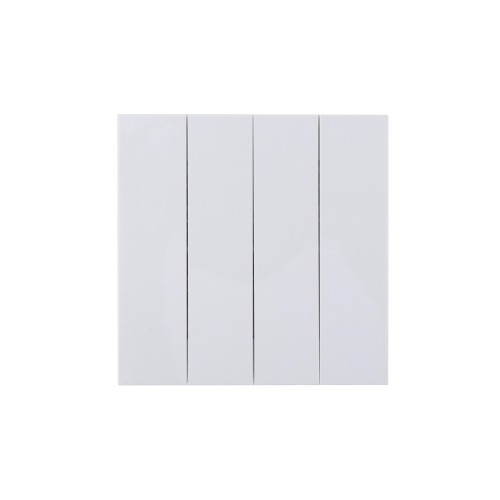 Ultra-thin Baby-skin Feeling 4 Gang 1 Way/2 Way Wall Switch 16AX 250V~(PC Panel, 4 Colors)