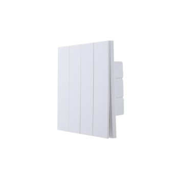 Ultra-thin Baby-skin Feeling 4 Gang 1 Way/2 Way Wall Switch 16AX 250V~(PC Panel, 4 Colors)