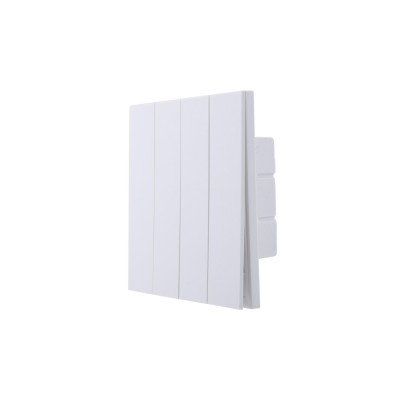 Ultra-thin Baby-skin Feeling 4 Gang 1 Way/2 Way Wall Switch 16AX 250V~(PC Panel, 4 Colors)