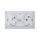 Ultra-thin Baby-skin Feeling UK/British Standard 2 Gang Unswitched Socket 13A 250V~ 50Hz (PC Panel, 4 Colors)