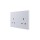 Ultra-thin Baby-skin Feeling UK/British Standard 2 Gang Unswitched Socket 13A 250V~ 50Hz (PC Panel, 4 Colors)