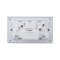 Ultra-thin Baby-skin Feeling UK/British Standard 2 Gang Single Pole Switched Socket + Type A&C 2.1A USB, SP 13A 250V~ 50Hz (PC Panel, 4 Colors)