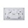 Ultra-thin Baby-skin Feeling UK/British Standard 2 Gang Single Pole Switched Socket + Type A&C 2.1A USB, SP 13A 250V~ 50Hz (PC Panel, 4 Colors)