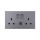 Ultra-thin Baby-skin Feeling UK/British Standard 2 Gang Single Pole Switched Socket + Type A&C 2.1A USB, SP 13A 250V~ 50Hz (PC Panel, 4 Colors)