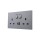 Ultra-thin Baby-skin Feeling UK/British Standard 2 Gang Single Pole Switched Socket + Type A&C 2.1A USB, SP 13A 250V~ 50Hz (PC Panel, 4 Colors)