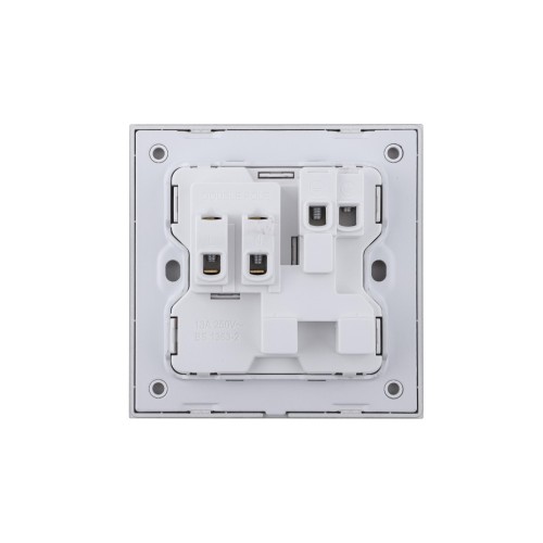 Ultra-thin Baby-skin Feeling UK/British Standard 1 Gang Double Pole Switched Socket with Neon 13A 250V~ 50Hz DP(PC Panel, 4 Colors)