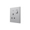 Ultra-thin Baby-skin Feeling UK/British Standard 1 Gang Double Pole Switched Socket with Neon 13A 250V~ 50Hz DP(PC Panel, 4 Colors)