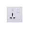 Ultra-thin Baby-skin Feeling 1 Gang Universal Outlets Switched Socket with Neon 16A 250V~ 50Hz(PC Panel, 4 Colors)