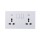 Ultra-thin Baby-skin Feeling 2 Gang Universal Outlets Switched Socket with Neon 16A 250V~ 50Hz(PC Panel, 4 Colors)