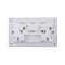 Ultra-thin Baby-skin Feeling 2 Gang Universal Outlets Switched Socket with Neon 16A 250V~ 50Hz(PC Panel, 4 Colors)