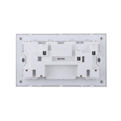 Ultra-thin Baby-skin Feeling 2 Gang Universal Outlets Switched Socket with Neon 16A 250V~ 50Hz(PC Panel, 4 Colors)