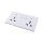 Ultra-thin Baby-skin Feeling 2 Gang Universal Outlets Switched Socket with Neon 16A 250V~ 50Hz(PC Panel, 4 Colors)