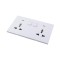 Ultra-thin Baby-skin Feeling 2 Gang Universal Outlets Switched Socket with Neon 16A 250V~ 50Hz(PC Panel, 4 Colors)