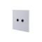 Ultra-thin Baby-skin Feeling 2 Gang TV Socket (PC Panel, 4 Colors)