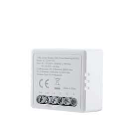 16A 1 Gang Smart Switch Breaker(AC/DC Power Metering) Wireless Controller Smart Breaker for Lighting