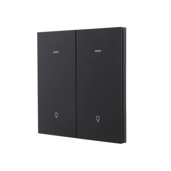 Ultra-Thin Skin-Feeling Panel ZigBee Protocol 2 Gang+2 Scene Smart Wall Switch L&N Version with Tuya Smart/Smart Life APP