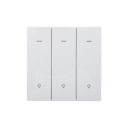 Ultra-Thin Skin-Feeling Panel ZigBee Protocol 3 Gang+3 Scene Smart Wall Switch L&N Version with Tuya Smart/Smart Life APP