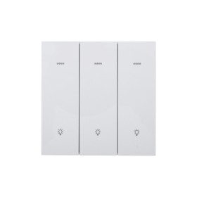 Ultra-Thin Skin-Feeling Panel ZigBee Protocol 3 Gang+3 Scene Smart Wall Switch L&N Version with Tuya Smart/Smart Life APP