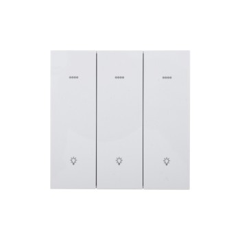 Ultra-Thin Skin-Feeling Panel ZigBee Protocol 3 Gang+3 Scene Smart Wall Switch L&N Version with Tuya Smart/Smart Life APP