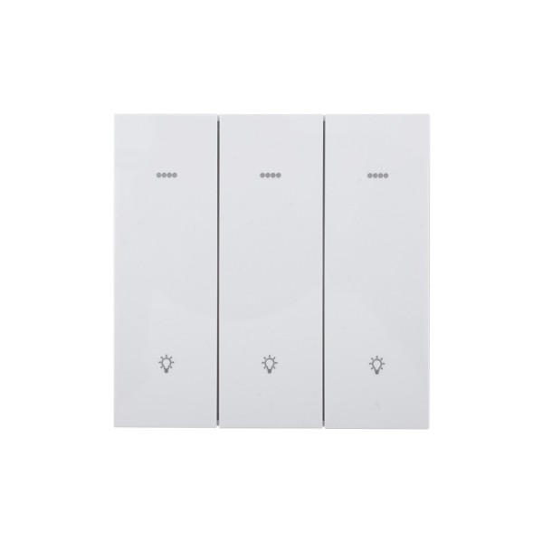 Ultra-Thin Skin-Feeling Panel ZigBee Protocol 3 Gang+3 Scene Smart Wall Switch L&N Version with Tuya Smart/Smart Life APP