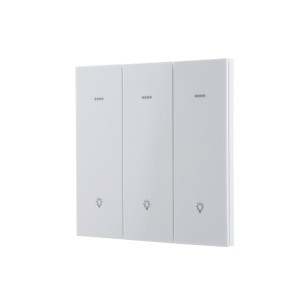 Ultra-Thin Skin-Feeling Panel ZigBee Protocol 3 Gang+3 Scene Smart Wall Switch L&N Version with Tuya Smart/Smart Life APP