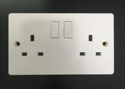 2 gang socket outlet 13A switched