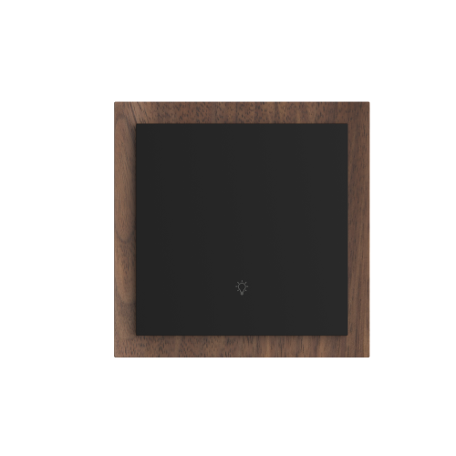 1 Gang 250V 10A Smart ZigBee Wall Switch (L-N Version) Black Walnut Wood Frame High Luxury Style Home Decoration