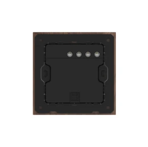 2 Gang 250V 10A Smart ZigBee Wall Switch (L-N Version) Black Walnut Wood Frame High Luxury Style Home Decoration
