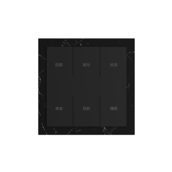 Zigbee Intelligent Scenario Switch 6 Gang Smart Wall Scene Switch (L&N) Stone Material Frame