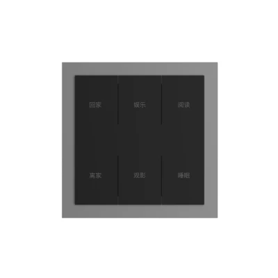 Zigbee Intelligent Scenario Switch 6 Gang Smart Wall Scene Switch (L&N) Aluminum Frame