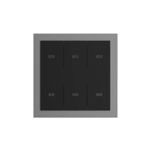 Zigbee Intelligent Scenario Switch 6 Gang Smart Wall Scene Switch (L&N) Aluminum Frame