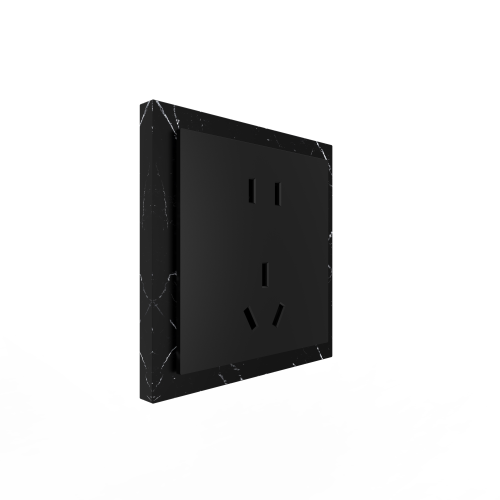 86 Type 10A 250V Five-hole Electrical Wall Socket Outlets Stone Material Frame