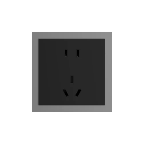 86 Type 10A 250V Five-hole Electrical Wall Socket Outlets Aluminum Frame