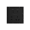 86 Type 10A 250V Five-hole Electrical Wall Socket with USB A+C Ports Outlets 45W Fast Charing Stone Material Frame