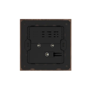 86 Type 10A 250V Five-hole Electrical Wall Socket with USB A+C Ports Outlets 45W Fast Charing Black Walnut Wood Frame