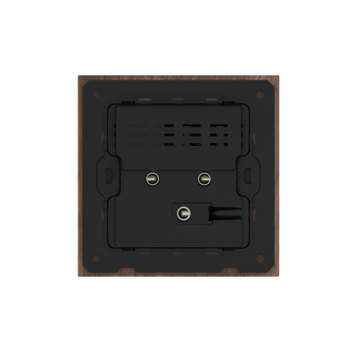 86 Type 10A 250V Five-hole Electrical Wall Socket with USB A+C Ports Outlets 45W Fast Charing Black Walnut Wood Frame