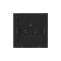 86 Type 10A 250V Three-hole Electrical Wall Socket Outlets Black Walnut Wood Frame
