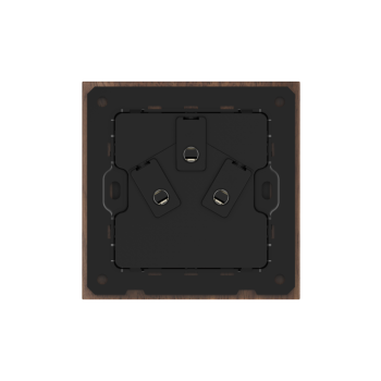86 Type 10A 250V Three-hole Electrical Wall Socket Outlets Black Walnut Wood Frame