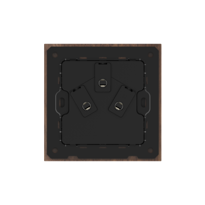 86 Type 10A 250V Three-hole Electrical Wall Socket Outlets Black Walnut Wood Frame